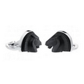 Silver/Black Mascots Horse Cufflinks